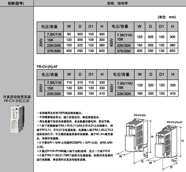 FR-CV-H22K产品参数