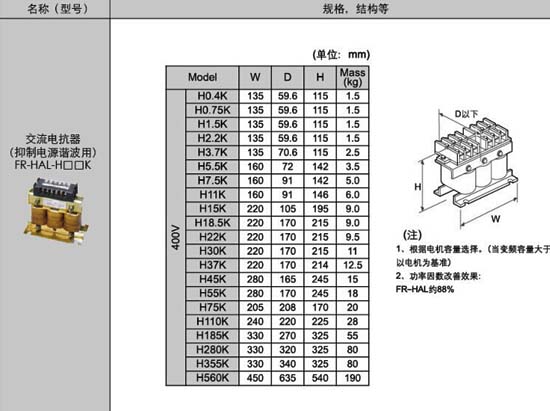 FR-HAL-H280K规格表