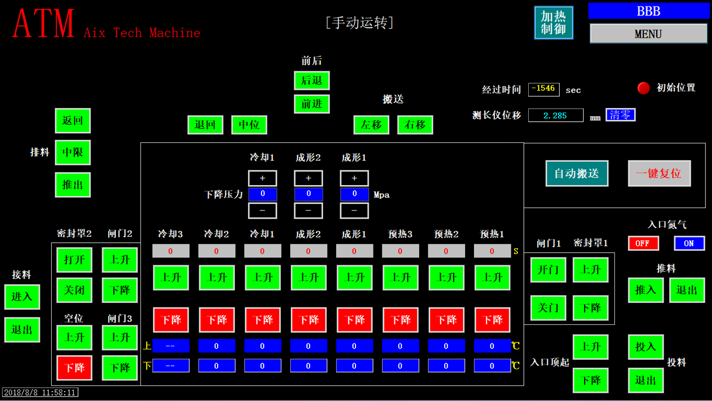 三菱PLC的光学玻璃热处理项目